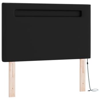 Boxspringbett mit Matratze Schwarz 100x200 cm Kunstleder