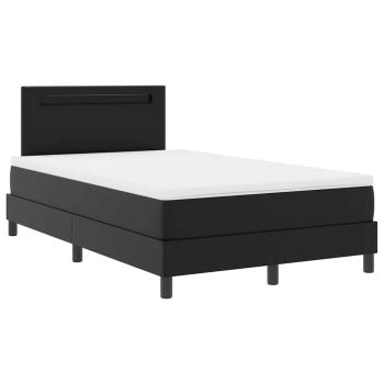 Boxspringbett mit Matratze Schwarz 120x200 cm Kunstleder
