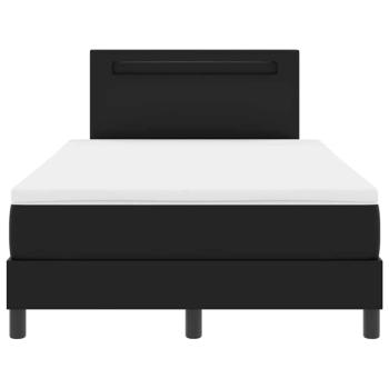 Boxspringbett mit Matratze Schwarz 120x200 cm Kunstleder