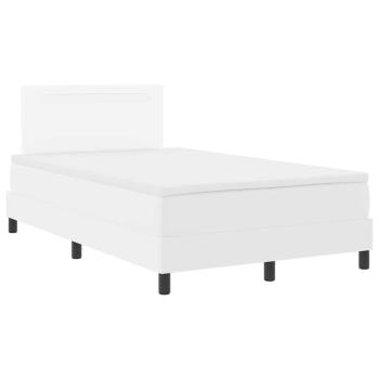 Boxspringbett mit Matratze Weiß 120x200 cm Kunstleder
