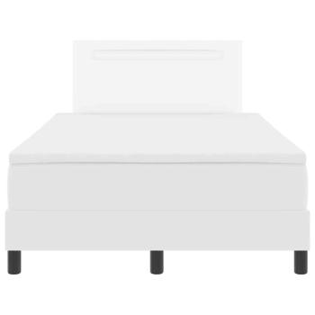 Boxspringbett mit Matratze Weiß 120x200 cm Kunstleder