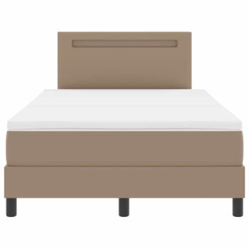 Boxspringbett mit Matratze Cappuccino 120x200 cm Kunstleder