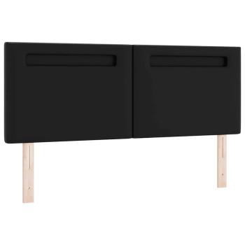 Boxspringbett mit schwarzer Matratze 140x190 cm Kunstleder