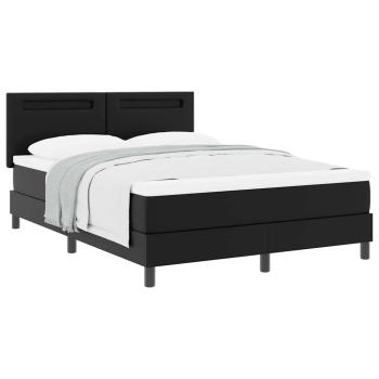 Boxspringbett mit Matratze Schwarz 160x200 cm Kunstleder