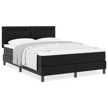 Boxspringbett mit Matratze Schwarz 160x200 cm Kunstleder