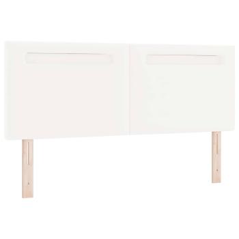 Boxspringbett mit Matratze Weiß 160x200 cm Kunstleder