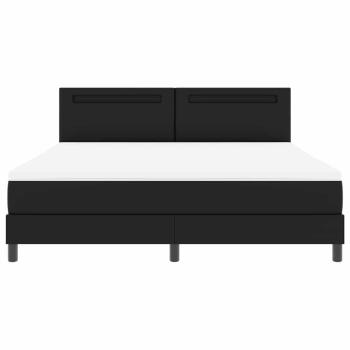 Boxspringbett mit Matratze Schwarz Super King Faux Leder