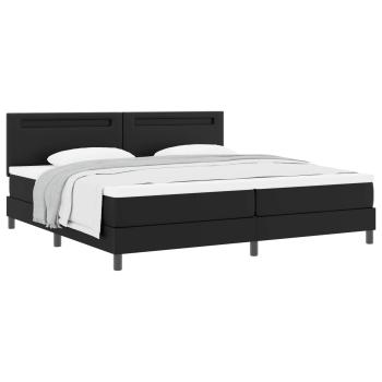 Boxspringbett mit Matratze Schwarz 200x200 cm Kunstleder