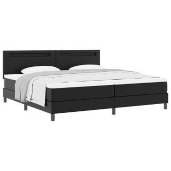 Boxspringbett mit Matratze Schwarz 200x200 cm Kunstleder