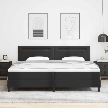 Boxspringbett mit Matratze Schwarz 200x200 cm Kunstleder