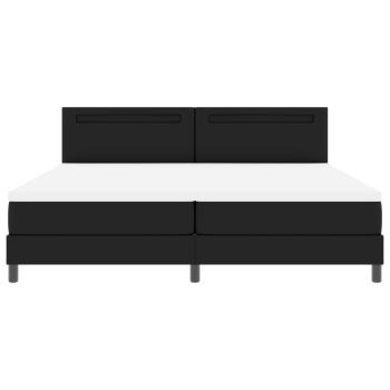 Boxspringbett mit Matratze Schwarz 200x200 cm Kunstleder
