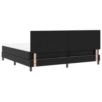 Boxspringbett mit Matratze Schwarz 200x200 cm Kunstleder