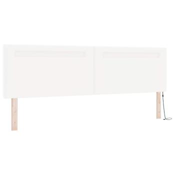 Boxspringbett mit Matratze Weiß 200x200 cm Kunstleder