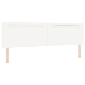 Boxspringbett mit Matratze Weiß 200x200 cm Kunstleder