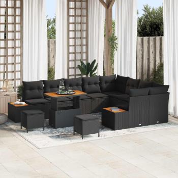 ARDEBO.de - Gartensofa-set 12 Stk. 11-Sitzanzahl Schwarz