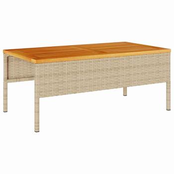 Garten-Sofaset Beige und Hellgrau Rattan, Stoff Standard