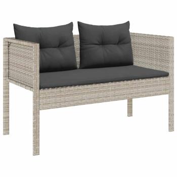 Garten-Sofa-Set Hellgrau und Dunkelgrau