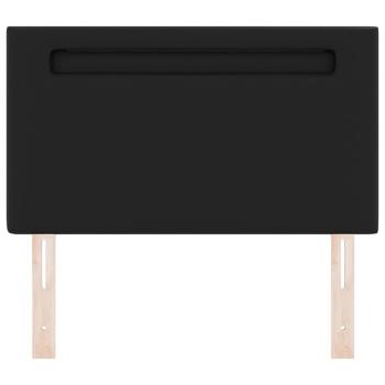 Kopfteil Einfarbig Schwarz 100 cm Kunstleder