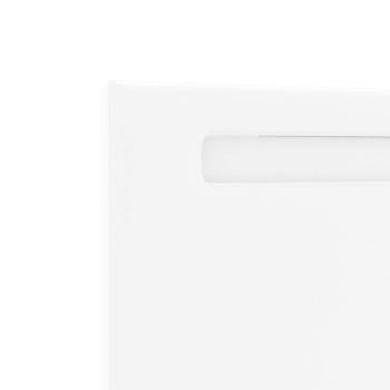 Kopfteil Einfaches Design Weiß 100 cm Kunstleder