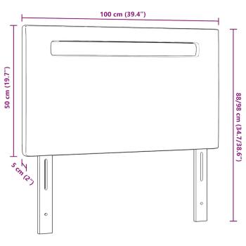 Kopfteil Einfarbig Cappuccinobraun 100 cm Kunstleder