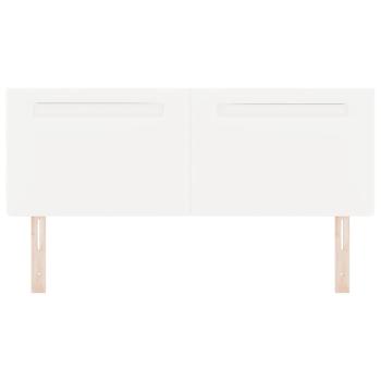 Kopfteil Einfarbig Weiß 140 cm Kunstleder