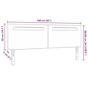 Kopfteil Einfarbig Weiß 160 cm Kunstleder