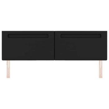 Kopfteil Einfarbig Schwarz 180 cm Kunstleder