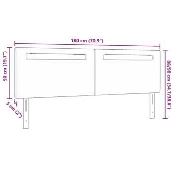 Kopfteil Einfarbig Weiß 180 cm Kunstleder
