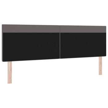 Kopfteil Einfarbig Grau 180 cm Kunstleder
