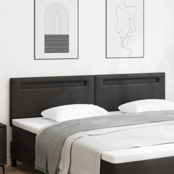 ARDEBO.de - Kopfteil Einfarbig Schwarz 200 cm Kunstleder