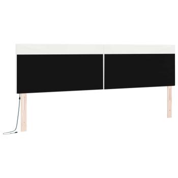 LED Kopfteil Weiß 200 cm Kunstleder