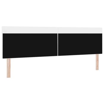 Kopfteil Einfarbig Weiß 200 cm Kunstleder