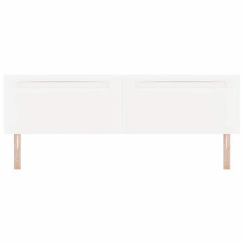 Kopfteil Einfarbig Weiß 200 cm Kunstleder