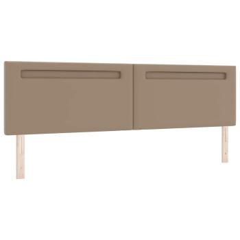 Kopfteil Einfarbig Cappuccinobraun 200 cm Kunstleder