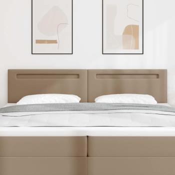 Kopfteil Einfarbig Cappuccinobraun 200 cm Kunstleder