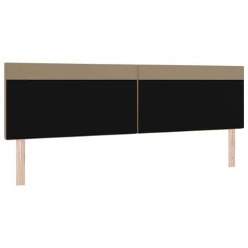 Kopfteil Einfarbig Cappuccinobraun 200 cm Kunstleder
