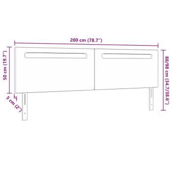 Kopfteil Einfarbig Cappuccinobraun 200 cm Kunstleder