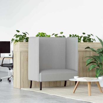 ARDEBO.de - Hochlehnsessel Wolken Grau 109x56x121 cm Stoff