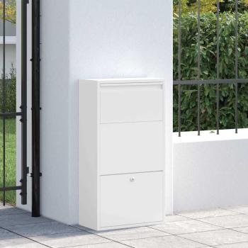 ARDEBO.de - Paketbox Weiß 44x22x82 cm Stahl