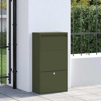 Paketdropbox Olivgrün 44x22x82 cm Stahl