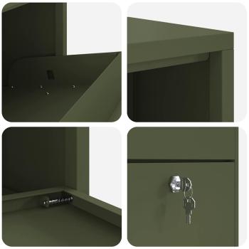 Paketdropbox Olivgrün 44x22x82 cm Stahl