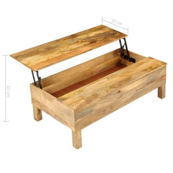 Couchtisch Massivholz Mango 110x55x35 cm