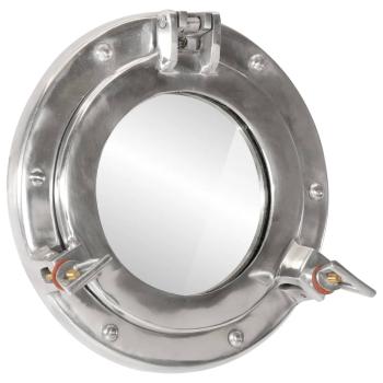 ARDEBO.de - Bullaugen-Spiegel Wandmontage Ø23 cm Aluminium und Glas