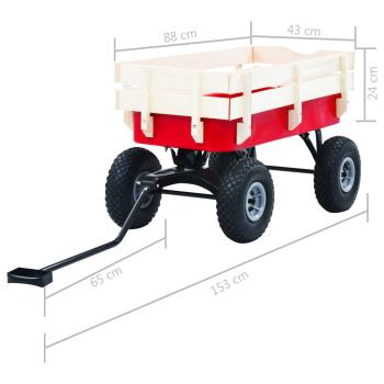 Handwagen 150 kg Rot