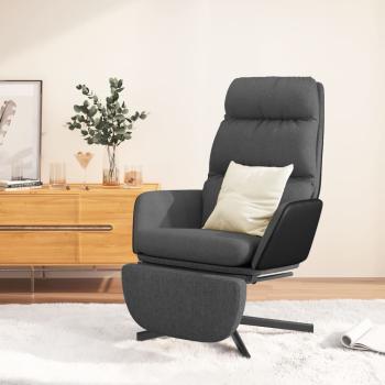 ARDEBO.de - Relaxsessel mit Fußteil Dunkelgrau Stoff