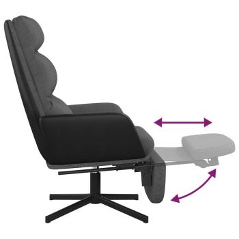 Relaxsessel mit Fußteil Dunkelgrau Stoff
