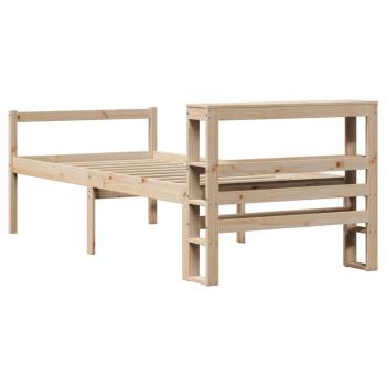 Seniorenbett mit Kopfteil 90x200 cm Massivholz Kiefer