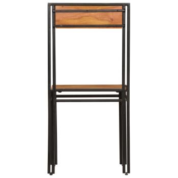 Esszimmerstühle 2 Stk. Akazien-Massivholz