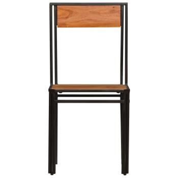 Esszimmerstühle 2 Stk. Akazien-Massivholz