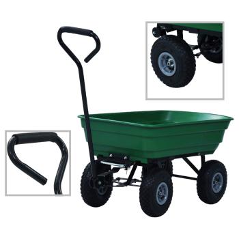 ARDEBO.de - Garten-Kippwagen 300 kg 75 L Grün